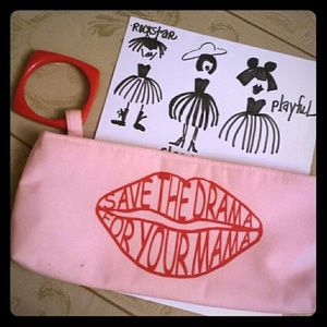 SAVE THE DRAMA FOR YOUR MAMA vintage clutch