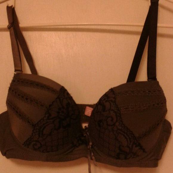 Cute Dark Green/Black Bra - Picture 1 of 4