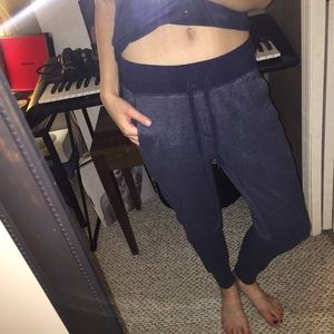 Blue fleece joggers