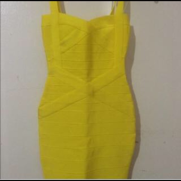 Yellow bandage dress XS