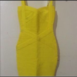 Yellow bandage dress XS