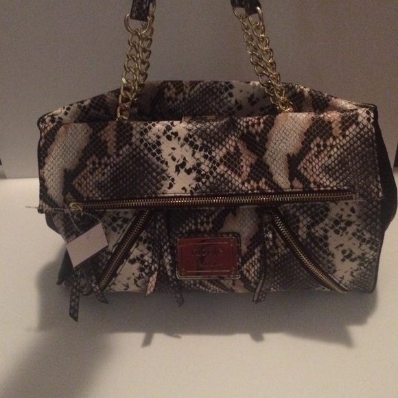 Snake pattern and gold change Nicole Kelsie Tote