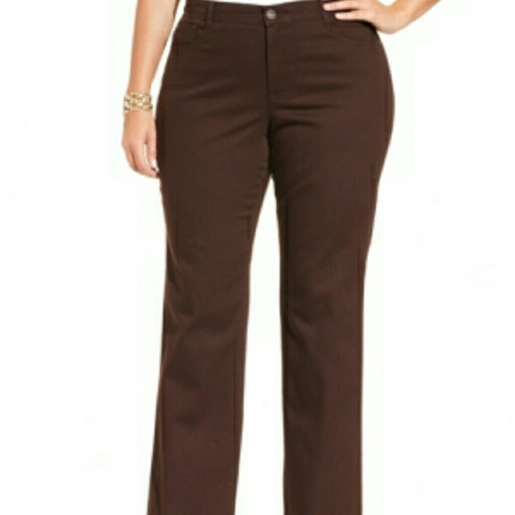 Style & Co. Plus Size Tummy-Control Straight-Leg