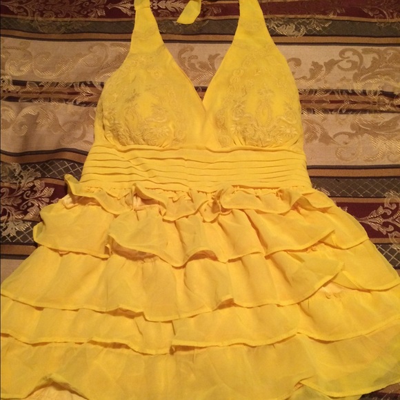 Yellow halter top