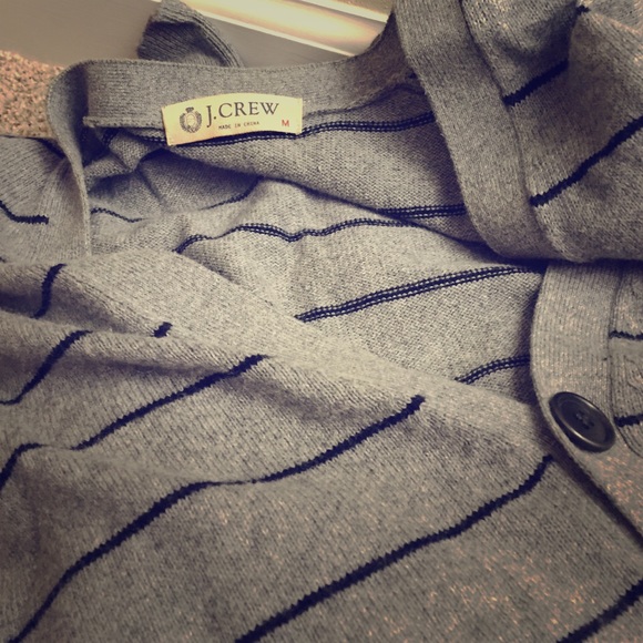 J.Crew Stripe Boyfriend Cardigan