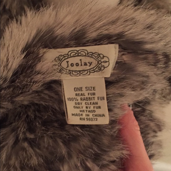 Rabbit fur wrap scarf - Picture 2 of 2