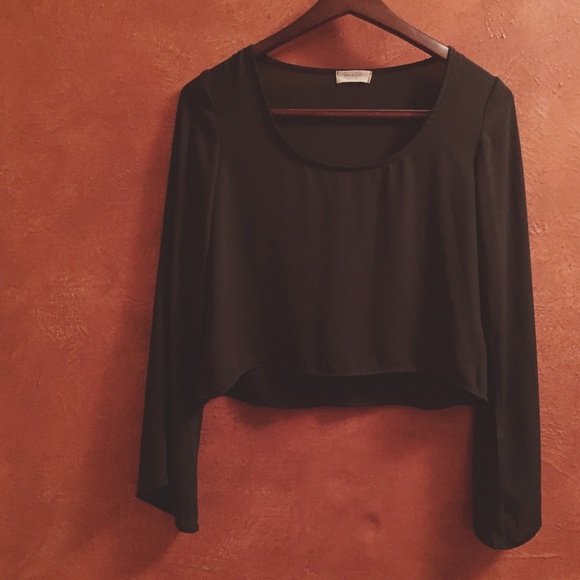 Brandy Melville Sheer Flowy Cropped Top