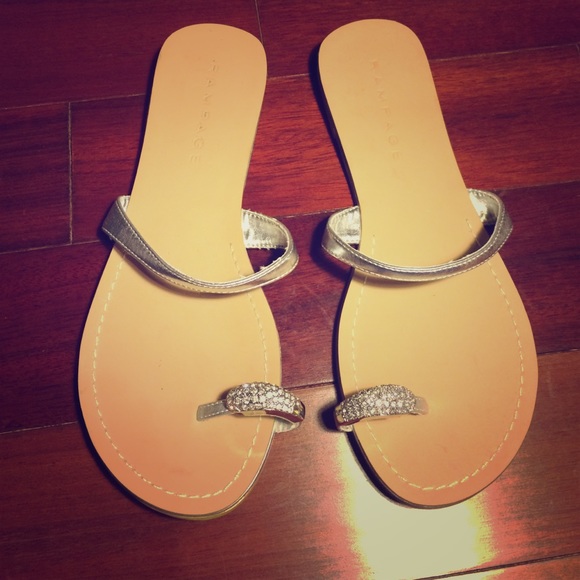 Rampage Silver and Rhinestone-Studded Sandals