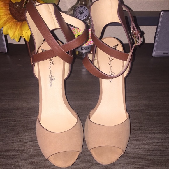 Brown Strappy Heels