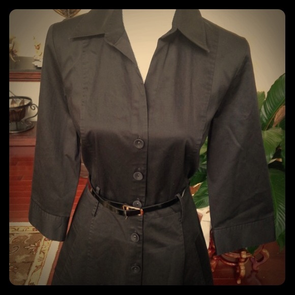 Black shirt dress fit and flare