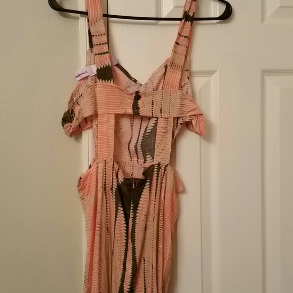 OPEN BACK PEACH MULTICOLOR SUNDRESS - Picture 4 of 4