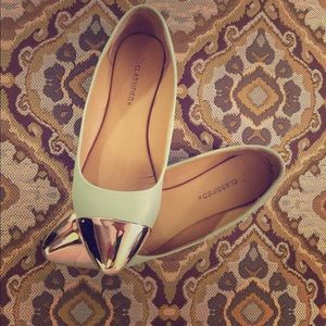 Pistachio pointed flats from Anthropologie