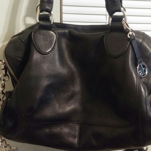 Audrey Brooke black leather handbag!