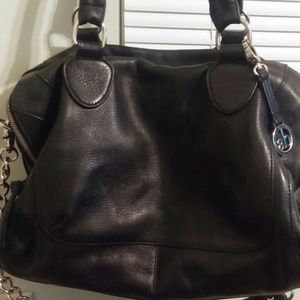 Audrey Brooke black leather handbag!