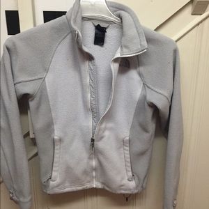 White and gray north face.