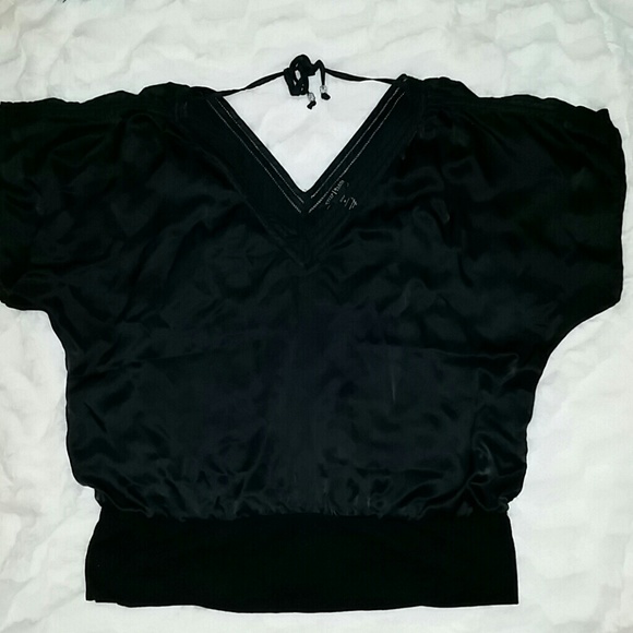 White house black market Silk black top