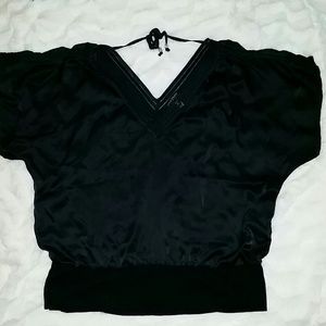 White house black market Silk black top