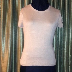 Silk blend knit top