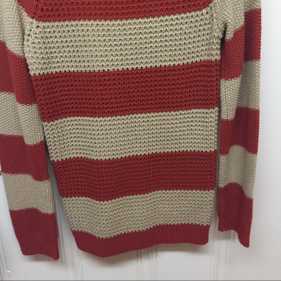 Red and cream long sleeve sweater. - Picture 2 of 2