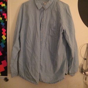 Light washed denim chambray shirt