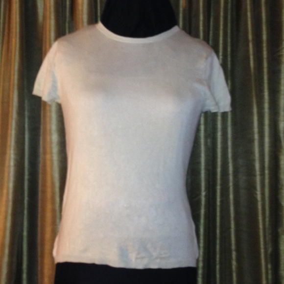 Silk blend knit top