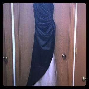 Black and white formal gown