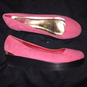 Coral light baby pink creeper shoes