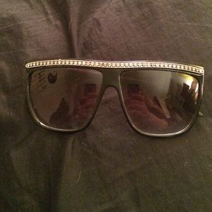 Rhinestone studded sunglasses