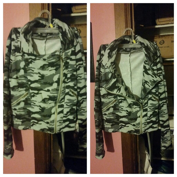 Stylish Blue Camo Jacket