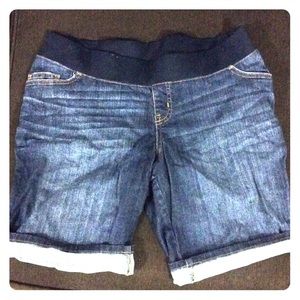 Maternity jean shorts