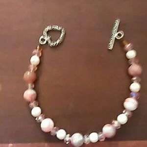 Gemstone and crystal bracelet