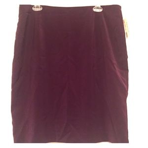 NWT Amanda Smith size 18 eggplant pencil skirt