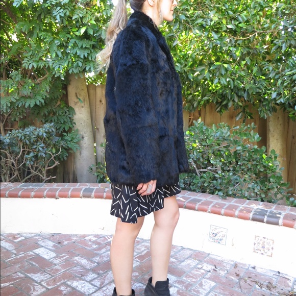 Vintage Black Fur Coat - Picture 2 of 4