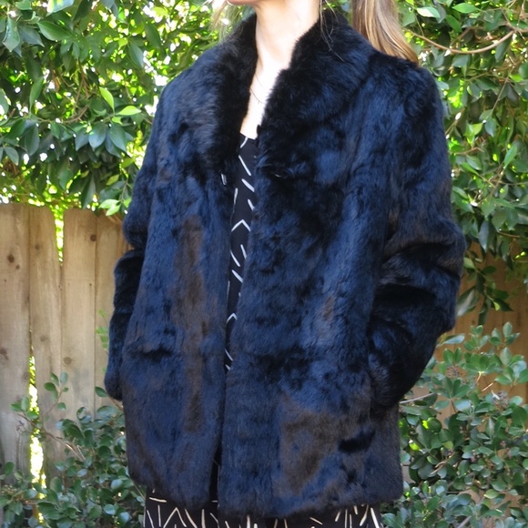 Vintage Black Fur Coat - Picture 4 of 4
