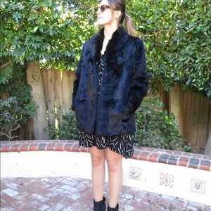 Vintage Black Fur Coat