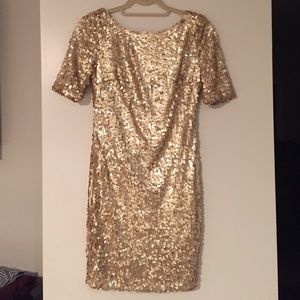Ark & Co Gold Sequin Dress