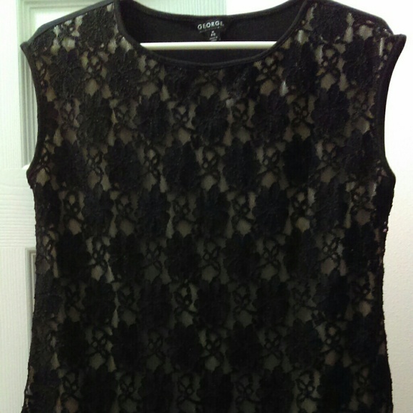 Black lace tank