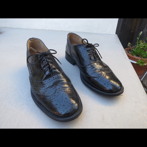 Black Patent Leather Oxfords by Steve Madden