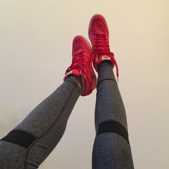 Red Nike Wedge Sneaker