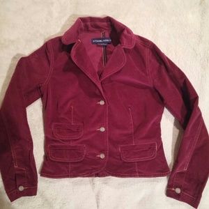 Velour Blazer (Wine) Size Small