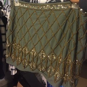 Sequin mini skirt