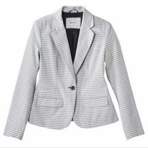Gray and White Pinstripe Blazer