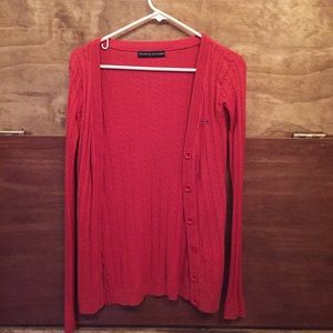 Tommy red cardigan