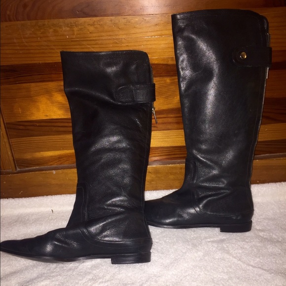 Zara black comfortable leather boots