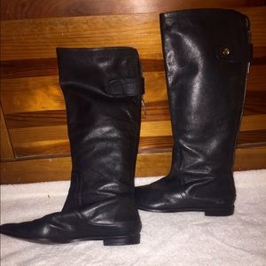 Zara black comfortable leather boots