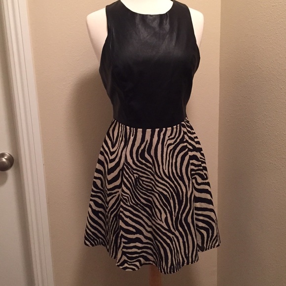 Forever 21 vegan leather topped mini-dress NWT
