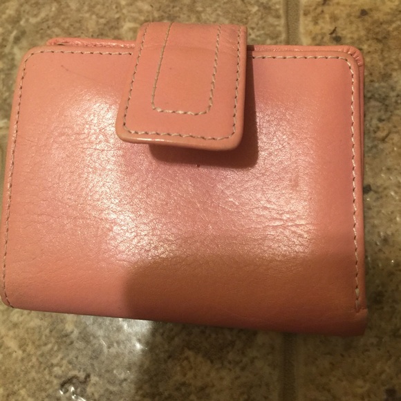 Pink and green wallet