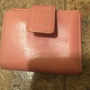Pink and green wallet