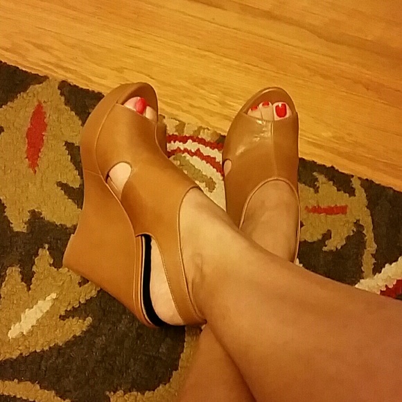 INC Leather Wedges