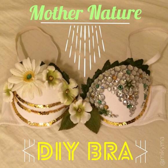 DIY Mother Nature Bejeweled Flower Bra